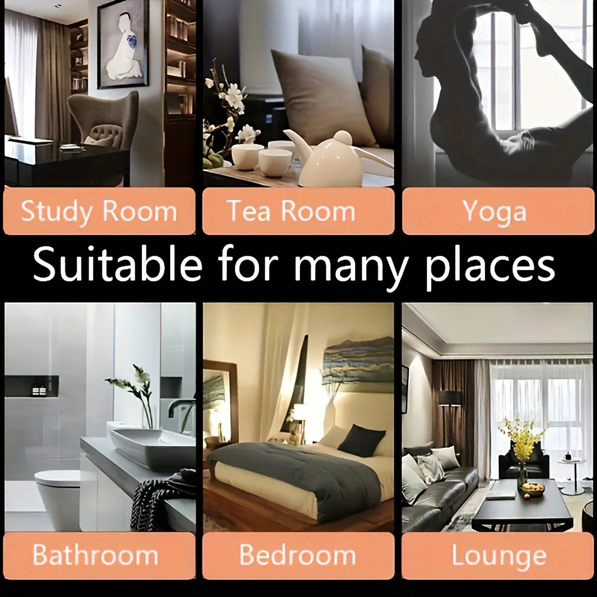 1pc Mountains Fluss Wasserfall Reflux Weihrauch Brenner Brunnen Backflow Aroma Rauch im Halter Home Crafts +60 Weihrauchkegel