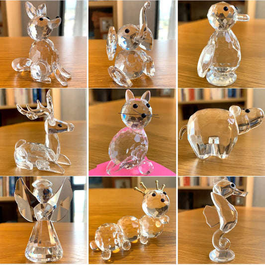 30 Stile Klar Kristall Niedliche Tierfiguren Glas Skulptur Briefbeschwerer Wohnaccessoires Tisch Ornament Weihnachten Kinder Dame Gunst Geschenk