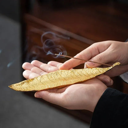 Räucherstäbchenhalter Aschefänger Lange Blätter Weihrauchfass Meditation Wohnaccessoires