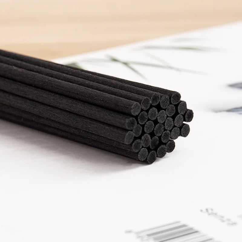 50pcs Dia3/4/5mmx L40/35/30/25/22 cm Premium Black Faser Sticks Reed Diffusor Ersatzsticks für Duftstöcke höchste Qualität