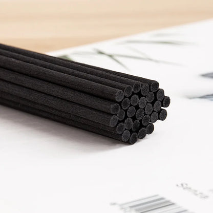 50pcs Dia3/4/5mmx L40/35/30/25/22 cm Premium Black Faser Sticks Reed Diffusor Ersatzsticks für Duftstöcke höchste Qualität