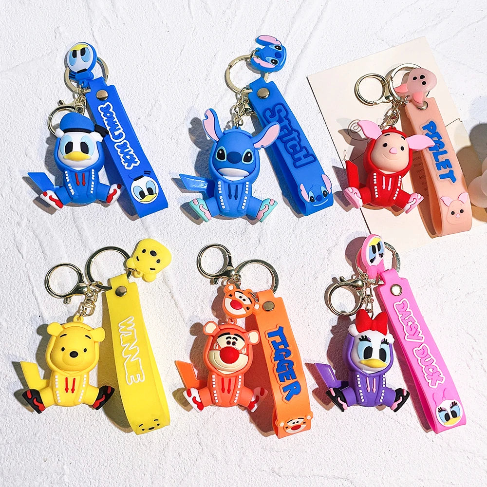 Disney Micky Maus Schlüsselanhänger Niedliche Karikatur Baby Junge Mädchen Figur Schlüsselanhänger Kawaii Minnie Schlüsselanhänger Modell Kind Spielzeug Kinder Geschenk