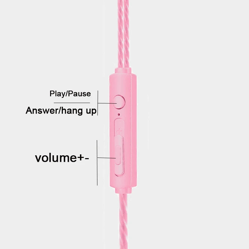 Kabelgebundene Kopfhörer 3,5-mm-Sport-Ohrhörer mit Bass-Telefon-Kopfhörern Stereo-Headset mit Mikrofon-Lautstärkeregler Musik-Kopfhörer