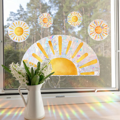 Regenbogen Sonne Fänger Fenster Glas Aufkleber Elektrostatische Wolke Wand Prismen Aufkleber für Zuhause Kinder Schlafzimmer Dekoration PVC Aufkleber