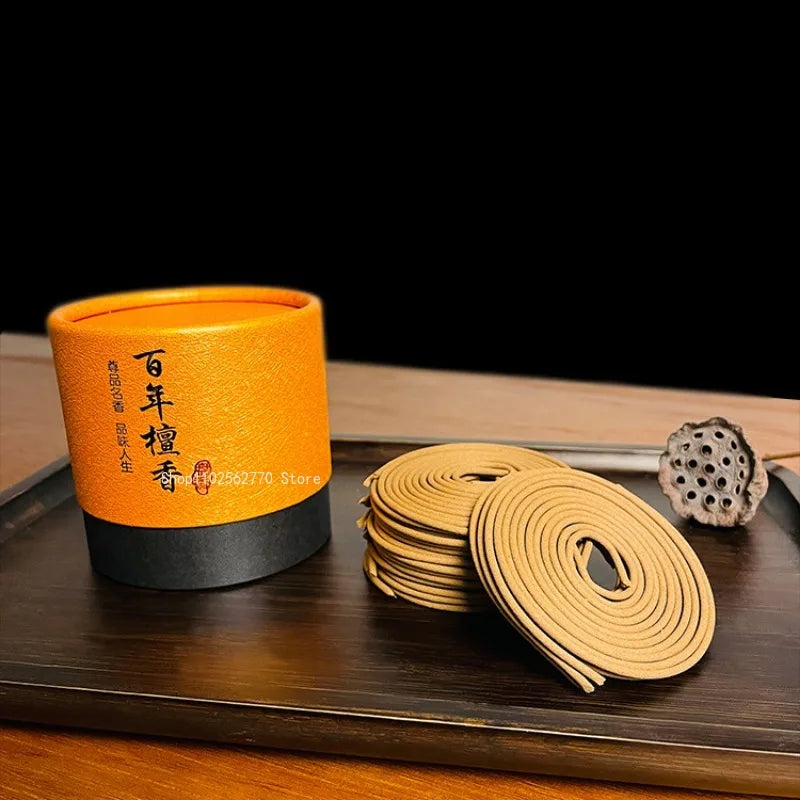 4 Stunden Weihrauch Spulen natürliche Sandelholz Aloes Home Schlafzimmer Geruch Brennen Home Dekoration, um den Luftduft zu reinigen
