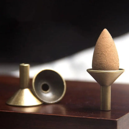 Alloy Craft Rückfluss-Räucherstäbchenhalter, kleiner antiker Mini-Räucherstäbchenhalter, Kunsthandwerk, Duftbasis, Büro