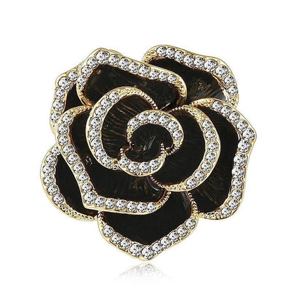Kamelie Blume Brosche Mode Luxus Strass Imitation Perle Pin Für Frauen Emaille Mode Kleidung Corsage Schmuck Zugriffs