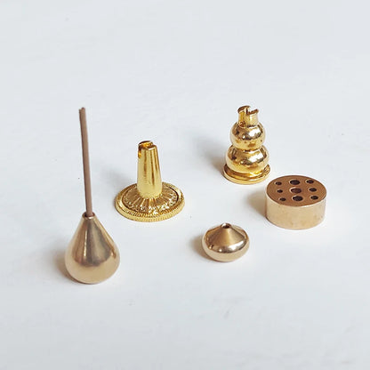 Y 5pcs Metall Weihrauchhalter Mini Schnecke Kürbis Weihrauch Basis Brass Handwerk Home Dekoration Sandelholz Weihrauch Brenner Großhandel Großhandelsdekoration