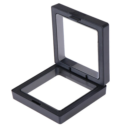 3D Floating Picture Frame Box Jewelry Home Display Stand Ring Pendant Holder Protect Jewellery Präsentation Case