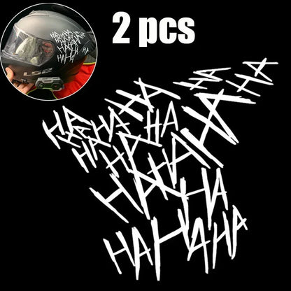 Auto Motorrad Aufkleber HAHAHA Joker Motorrad Helm Aufkleber Auto reflektierende Moto Auto lustige Helm Aufkleber Vinyl Styling Dekor