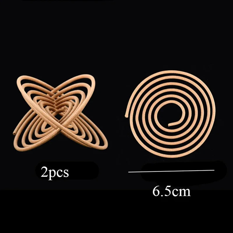 Natürliche Handgemachte Sandelholz Räucherstäbchen Coils – Aromatherapie für Küche, WC, Schlafzimmer, Badezimmer, Antiseptisch, Erfrischend, 120 Platten/Box