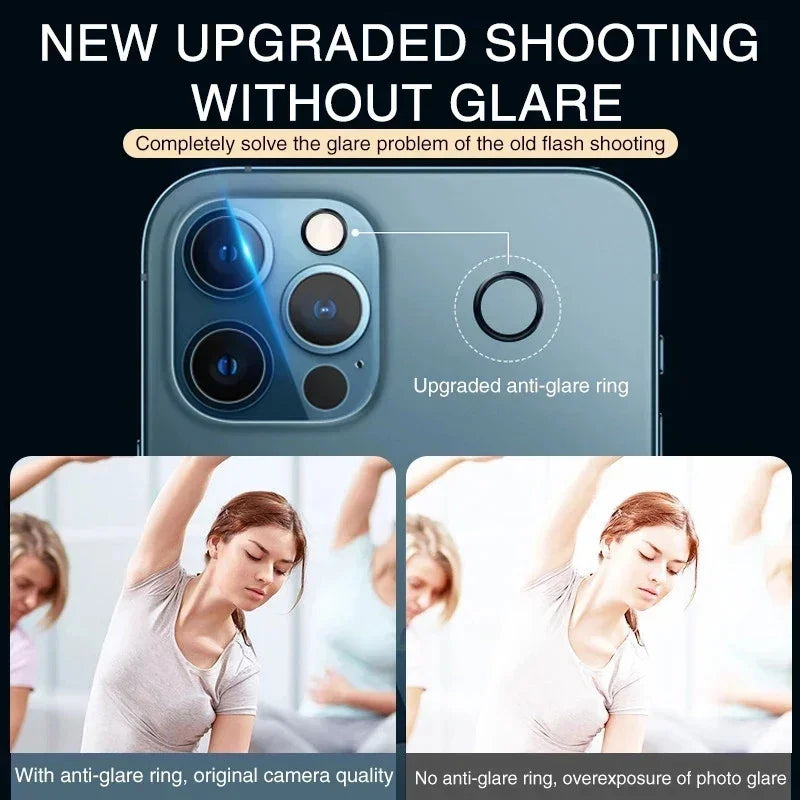 4PCS Full Cover Kamera Objektiv Schutzglas für iPhone 11 12 13 14 15 16 Pro Max gehärtetes Glas für iPhone 14 15 16 Plus Film