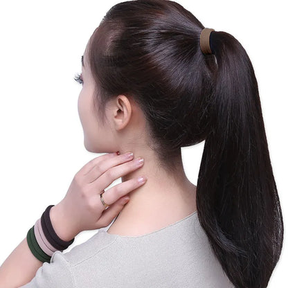 50er-Set-Damen-Mädchen-Basic-Haarbänder-4cm-einfache-einfarbige-elastische-Stirnband-Haarseile-Krawatten-Haar-Accessoires-Pferdeschwanzhalter