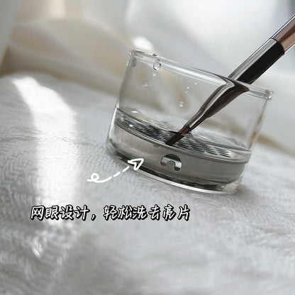 Nagelbürsten Waschen Glasbecher Wasserreiniger Einfache Reinigung Tragbare Bürste Mesh Layers Waschmaschine für Nailart Pailletten