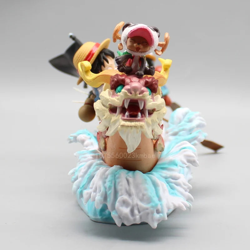 One Piece Anime Figur Stroh Hut Figuren Drachenboot Rennen Serie Ruffy Modell Ruffy Und Freunde Kollektion Schreibtisch Dekoration Geschenke