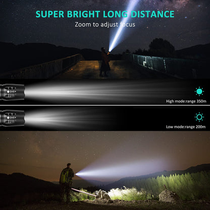 led taschenlampe 5-Mode linterna T6 LED Flashlight Zoomable Focus Torche zaklamp hand Light by 18650 or 3*AAA