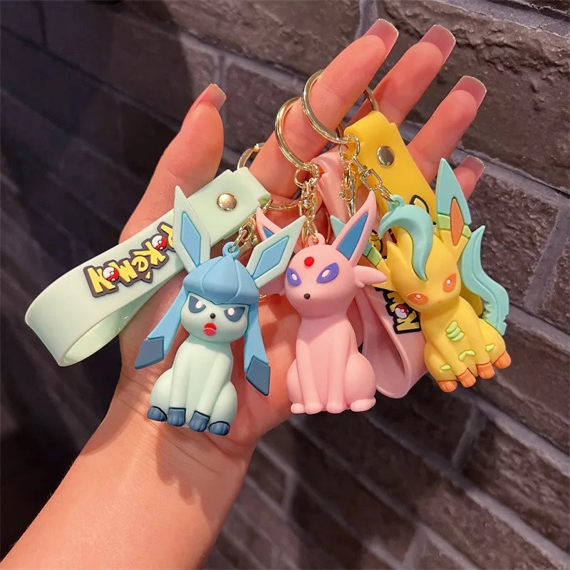 Pokemon Pikachu Schlüsselanhänger Charge Anhänger Pokemon Schlüsselanhänger Niedliche Puppe Tasche Auto Anhänger für Geburtstag Kinder Geschenk Spielzeug Charm Bulk Kürbis