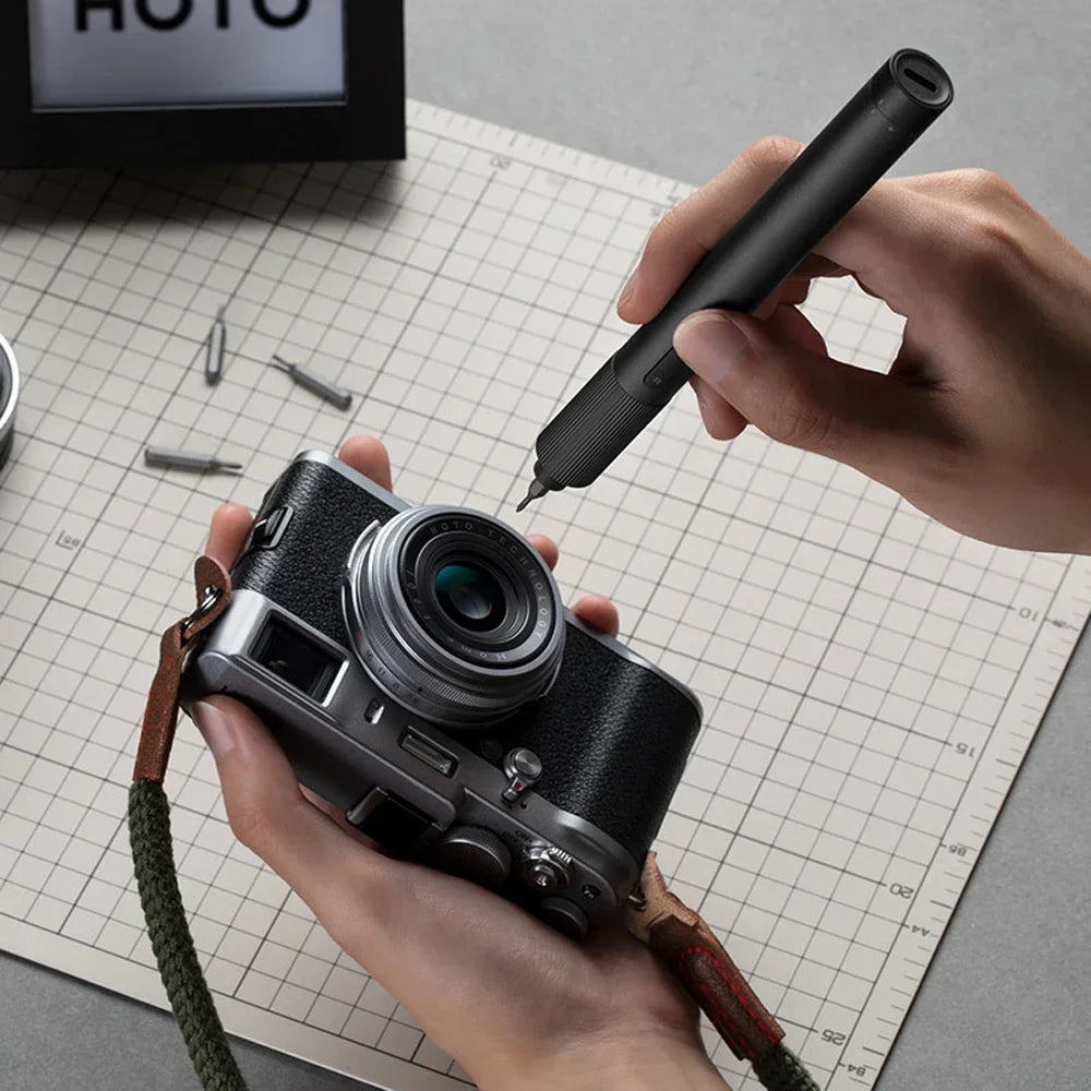 Xiaomi Mijia Elektrisches Präzisionsschraubendreher-Kit 2 Gang Drehmoment 400 Schraube 1 Typ-C wiederaufladbare magnetische Aluminium-Gehäusebox