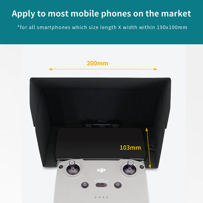 DJI Air 2S/Air 2/Mini 2 Fernbedienung Smartphone Bildschirm Sonnenblende – Passend für DJI Mavic 3/Mini 3 4 Pro, Lichtbarriere Zubehör