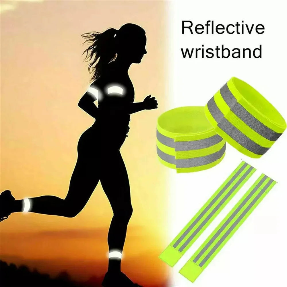 Reflektierende Bänder für Handgelenk, Arm, Knöchel, Bein, hohe Sichtbarkeit reflektieren Gurte für Nacht, Gehen, Radfahren, Laufen, Sicherheitsreflektorband