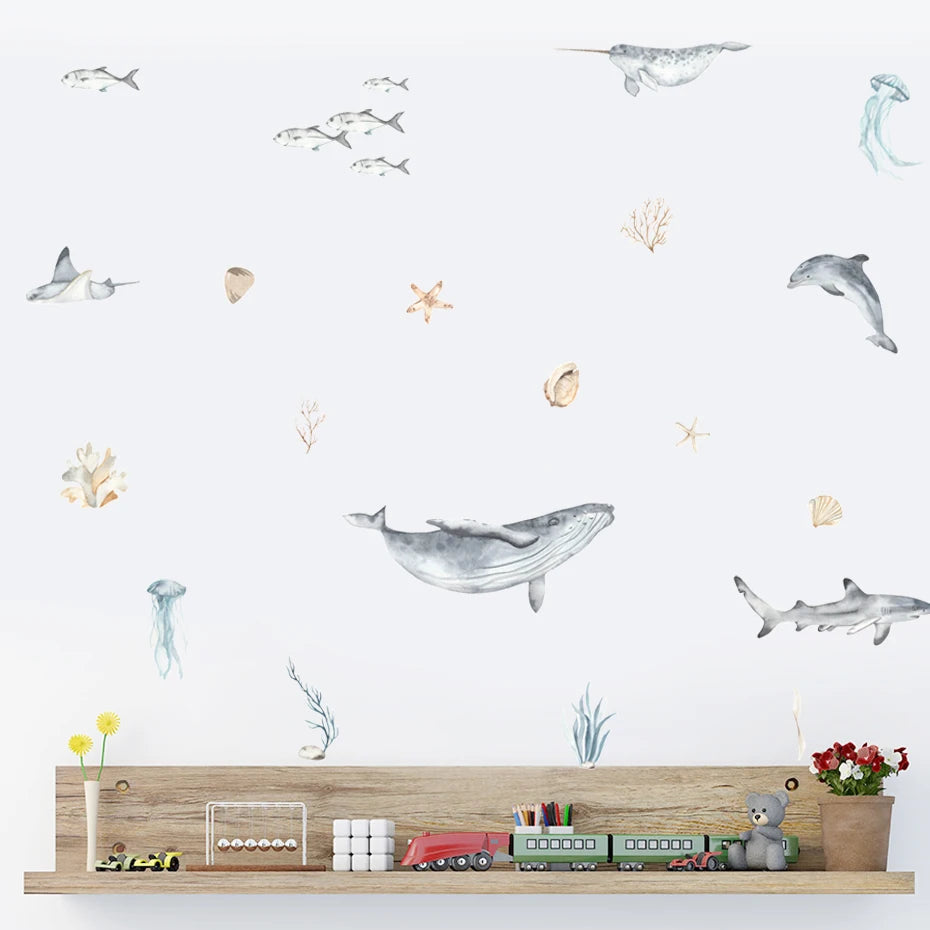 wal-hai-delfin-seestern-qualle-aquarell-wandaufkleber-abnehmbare-vinyl-wandtattoo-wandbild-kinderzimmer-kinderzimmer-wohnkultur