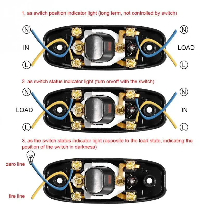 1PC Nachttischlampenschalter AC 250V 10A Inline EIN / AUS Nützlicher Tisch Schreibtischlampe Kabel Kabel Schalter LED-Anzeigeleuchte переключатели
