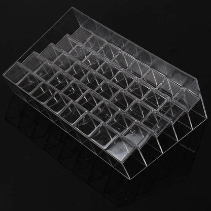 40/24/12 Gitter Trapez Trapez Kunststoff Transparent Make-up Display Rack Lippenstift Stand Rack Kosmetik Organizer Halter Box