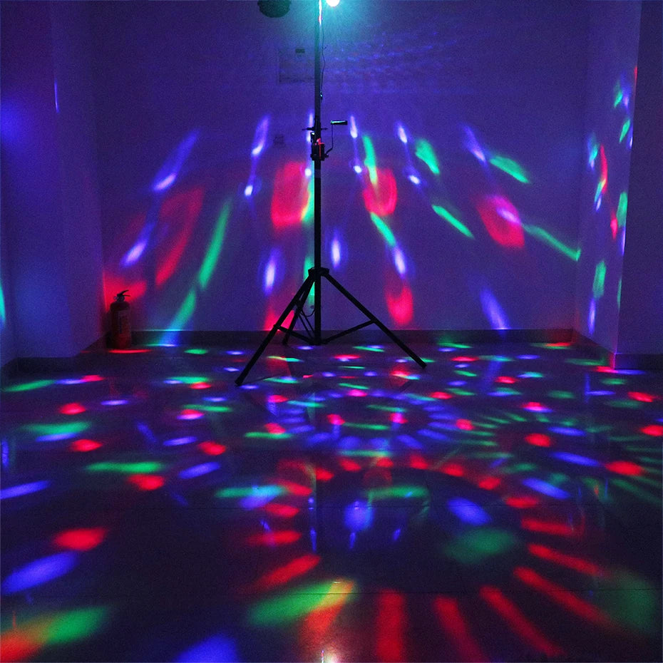 ALIEN RGB Rotierende Magische Disco-Kugel – Soundgesteuertes DJ-Stroboskoplicht – Perfekt für Party, Hochzeit, Tanz, Weihnachten & Geburtstags-Show