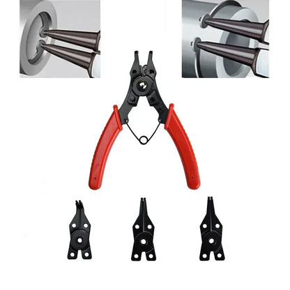 4 in 1 Sicherungsringzange Set Sicherungsringzange Multi Crimp Abnehmbarer Zangenkopf Haltende Sicherungsringzange Handwerkzeuge