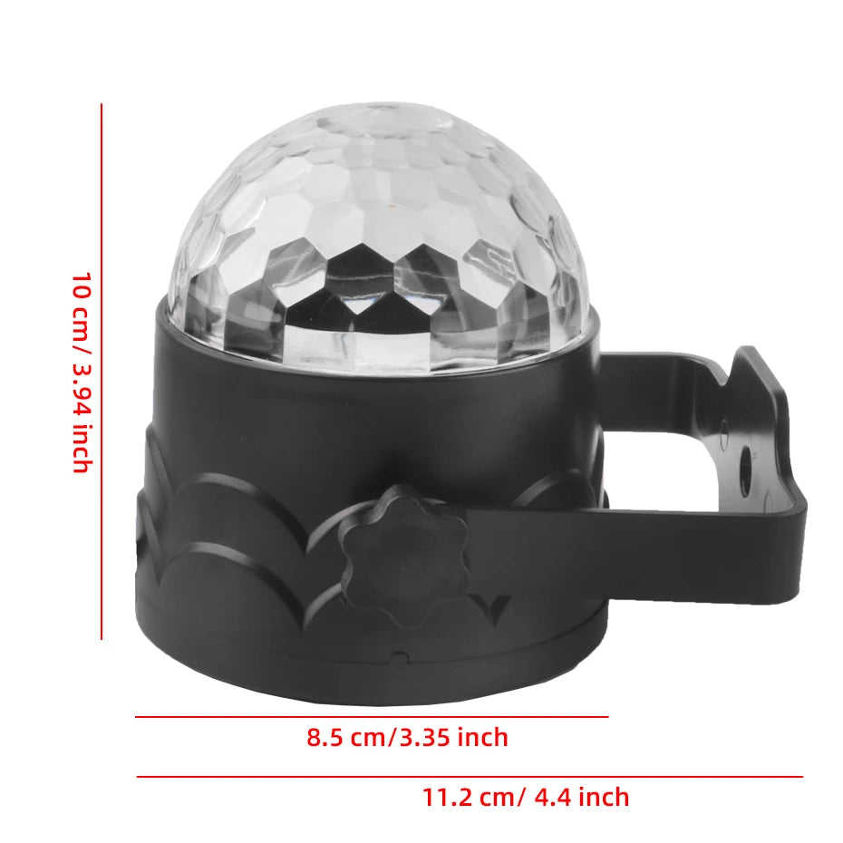 ALIEN RGB Rotierende Magische Disco-Kugel – Soundgesteuertes DJ-Stroboskoplicht – Perfekt für Party, Hochzeit, Tanz, Weihnachten & Geburtstags-Show