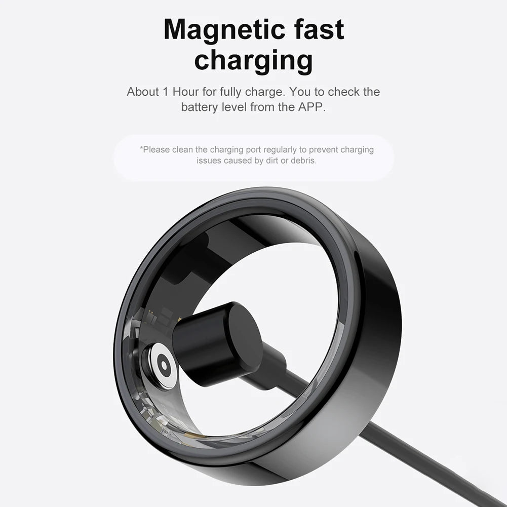 R02 Smart Ring Männer Frauen Gesundheitsmonitor Wasserdicht Bluetooth 5.0 Blutsauerstoff-Tracker IP68 5ATM Multi-Sport-Modus für IOS Android