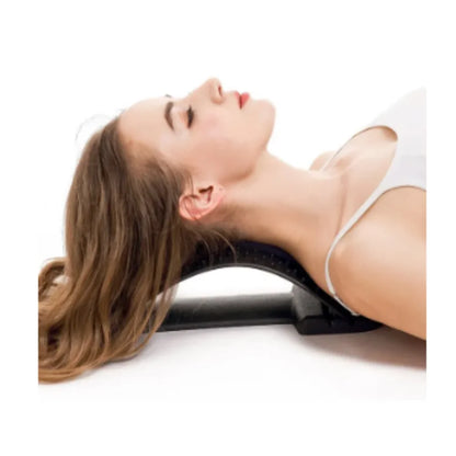 Rückenstrecker Mehrstufig verstellbares Massagegerät Taille Nacken Fitness Lendenwirbelsäule Halswirbelsäule Unterstützung der Halswirbelsäule