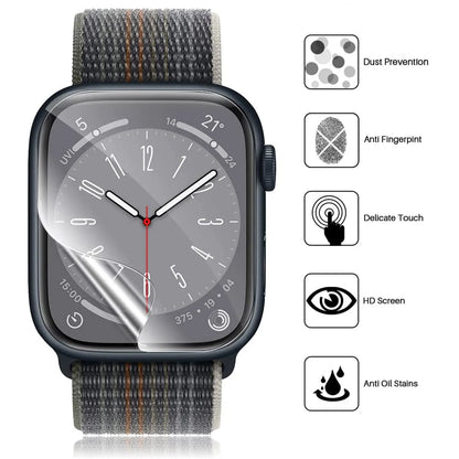 Displayschutzfolie für Apple Watch 9 8 7 6 SE 5 3 Ultra, vollständiger Schutz für IWatch-Serie 45 mm, 41 mm, 44 mm, 40 mm, 42 mm, 38 mm, 49 mm