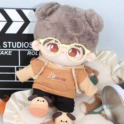 Mini-Brillen für Puppen – Zubehör für 1/3 BJD-Puppen, Plastikbrillen, 60 cm BJD-Puppen, 2,5 cm/6,5 cm/9 cm runde transparente Gläser