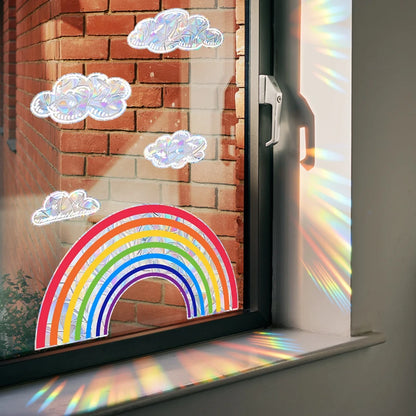Regenbogen Sonne Fänger Fenster Glas Aufkleber Elektrostatische Wolke Wand Prismen Aufkleber für Zuhause Kinder Schlafzimmer Dekoration PVC Aufkleber