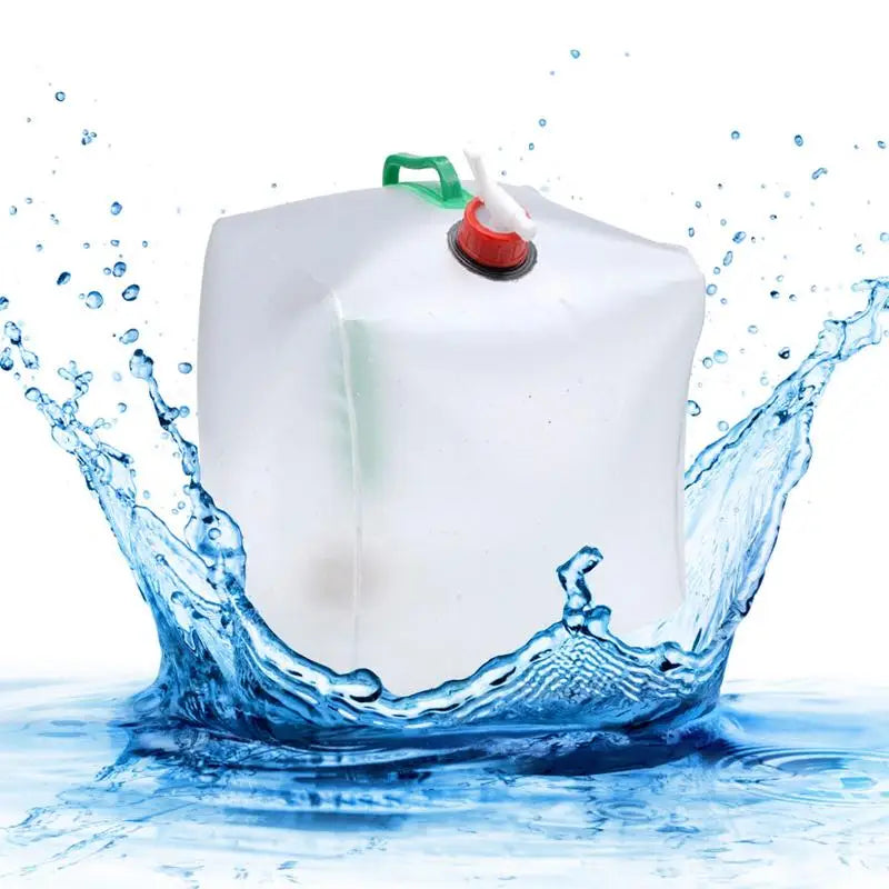 10L / 20L Faltkanister Rucksack Wasserbehälter Auto Trinkwassertopf mit Griff Hahn Schraubverschlüsse für Camping Wandern Picknick