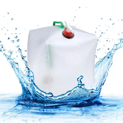10L / 20L Faltkanister Rucksack Wasserbehälter Auto Trinkwassertopf mit Griff Hahn Schraubverschlüsse für Camping Wandern Picknick
