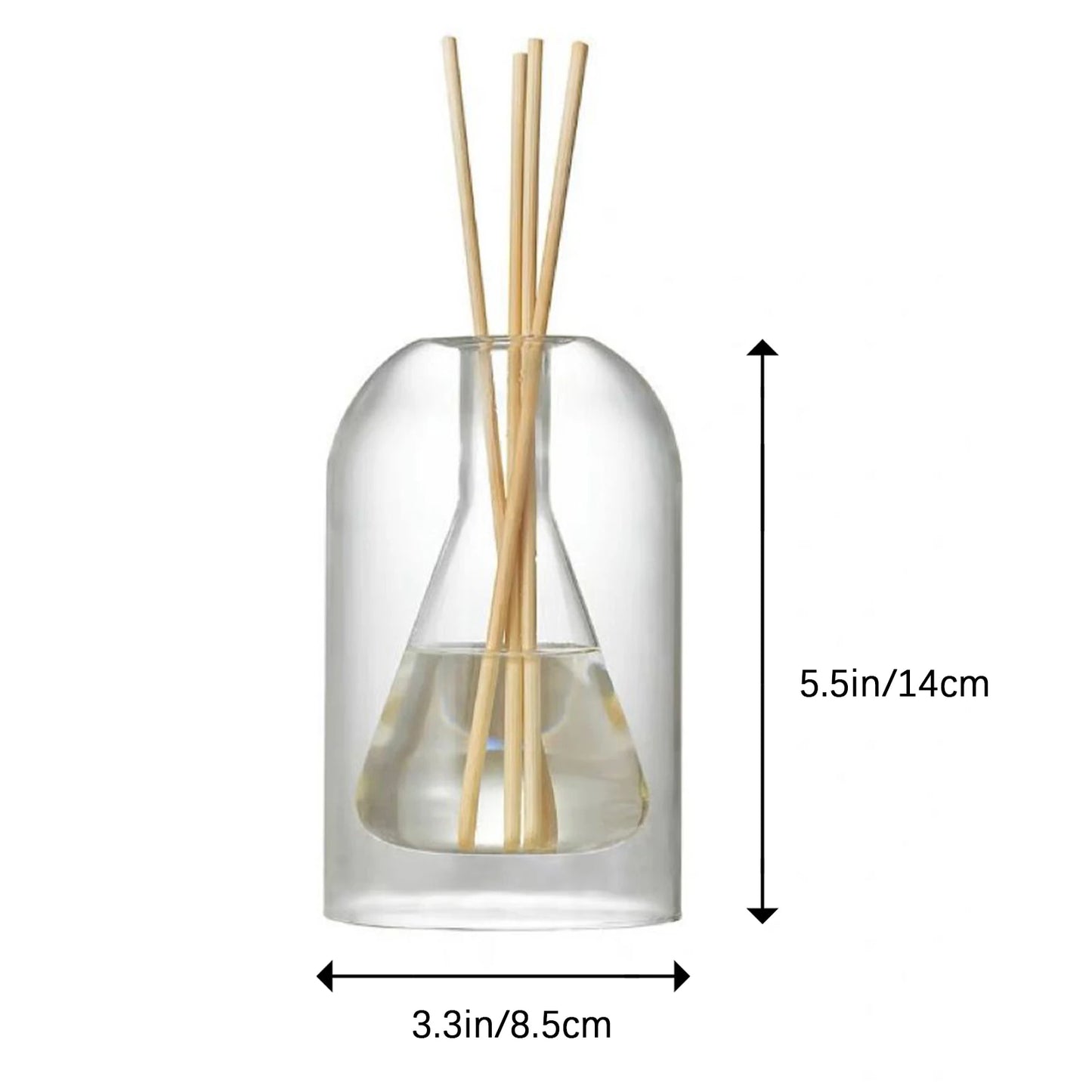 Aromatherapie-Vorratsbehälter Diffusorflasche Moderne Einfache Duftglas Schilf-Diffusor Ätherische Öl-Organizer Wohnkultur