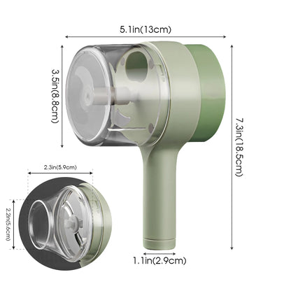 2 in 1 Elektrisches Gemüseschneider-Set Handheld Wireless Elektrischer Knoblauchstampfer Lebensmittelhacker Fleischwolf Maschine Lebensmittelschälscheibe