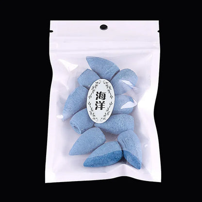 Y 10/50/70pcs Backflow Weihrauchkegel Lavendel Jasmingeruch Wohnzimmer Duft für heimische Sandholz -Zitronen Geschenk Magnolienkegel Weihrauch