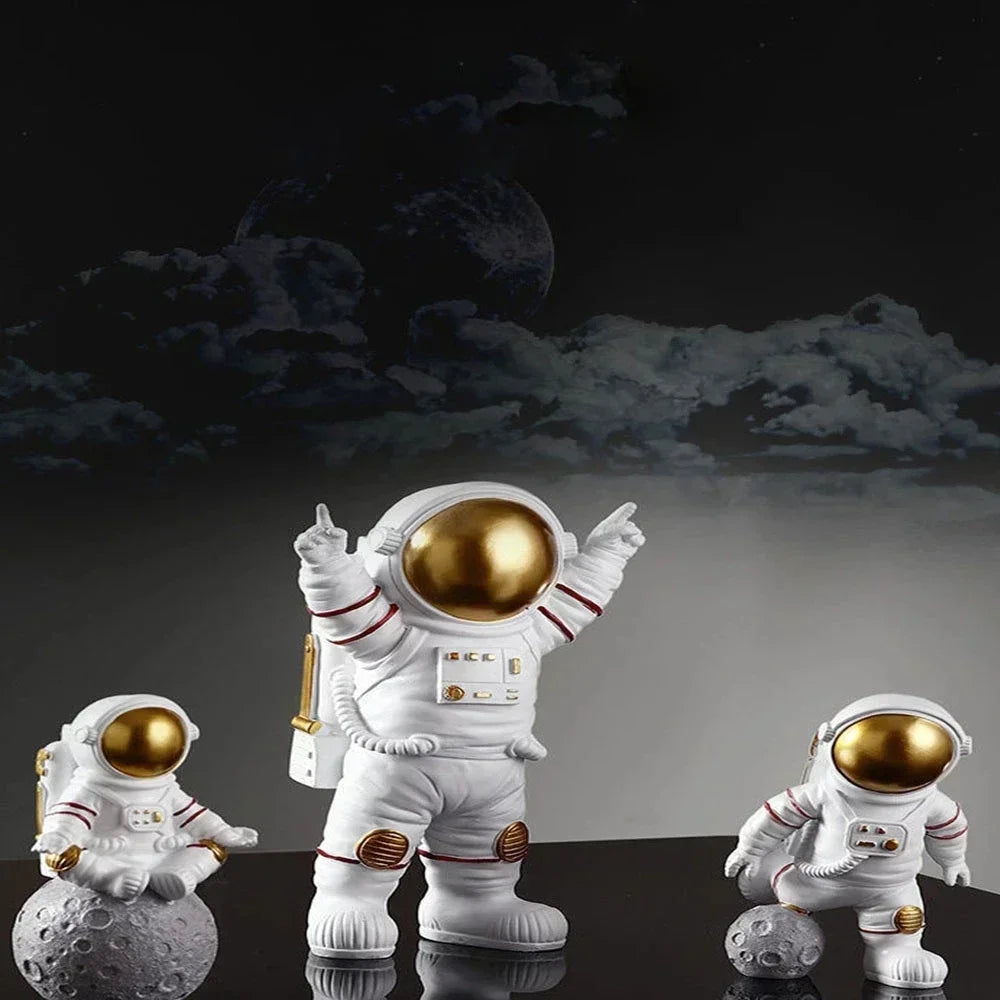 3/4 Stück Astronauten-Figuren, Statuen, Spaceman-Skulpturen, Lernspielzeug, Schreibtisch- und Heimdekoration, Astronautenmodelle, Geschenk für Kinder