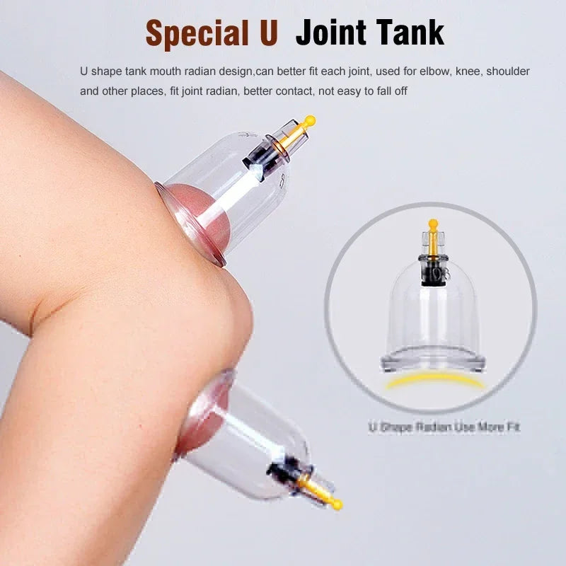 32-teiliges Set Vakuum-Schröpfen Massager Saugnapf-Set aus Kunststoff, Vakuum-Schröpfen Pumpe für Massage und Gesundheitspflege