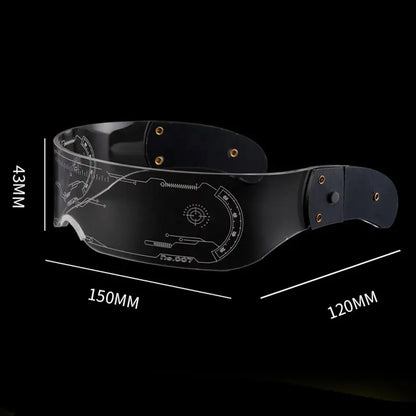 Bunte leuchtende LED-Brille: Für Musikbars, KTV, Neonpartys, Weihnachten, Halloween-Dekoration, LED-Schutzbrille, Festival-Requisiten.