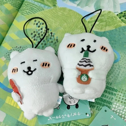 Niedlicher Chiikawa – Selbstironischer Bär Nagano, Anime-Kawaii-Plüschpuppe, Mädchen-Taschenanhänger, Cartoon-Schlüsselanhänger, dekoratives Geschenk