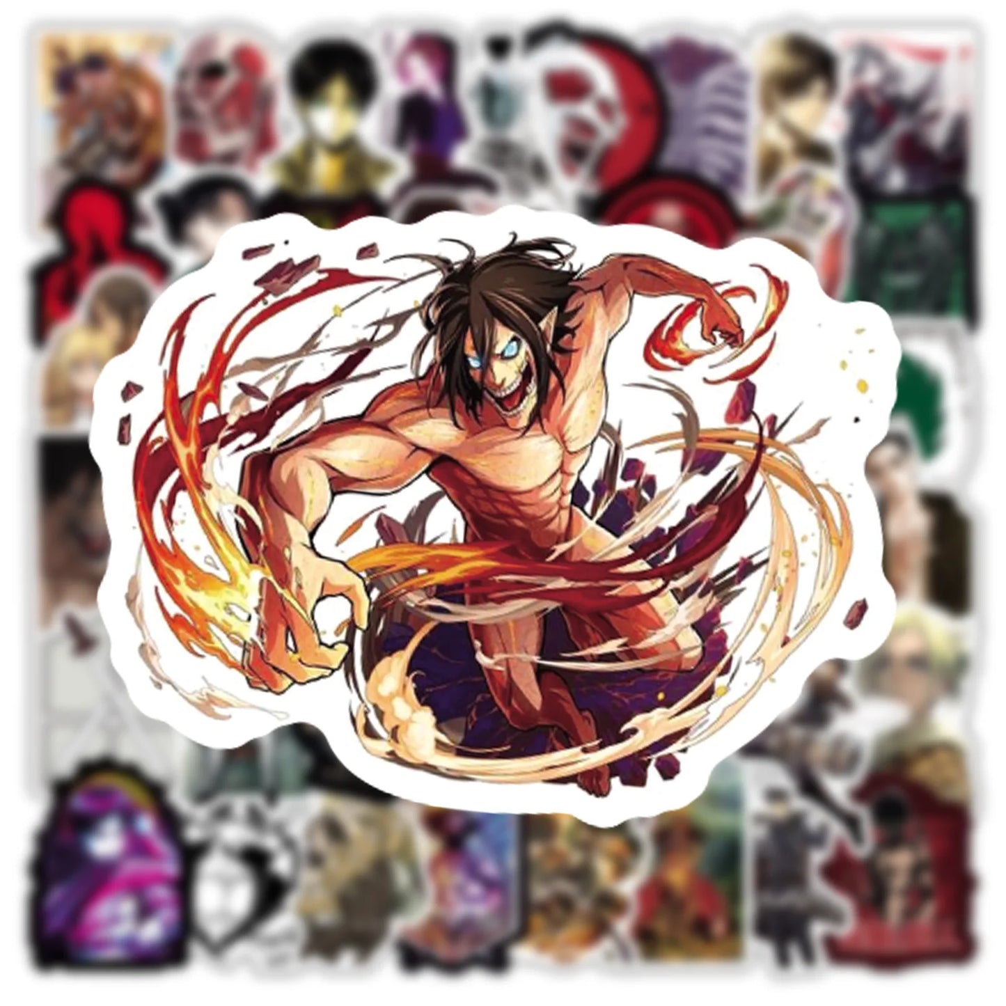 50pcs Attack on Titan Serie Graffiti Aufkleber Geeignet für Helme Desktop Wanddekoration DIY Aufkleber Pack Großhandel