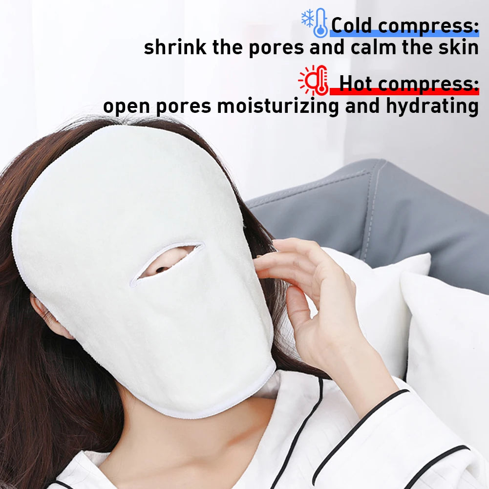 Runde feuchtigkeitsspendende Dampf-Gesichtsmaske Weiche heiße Handtuchmaske Tragbare wiederverwendbare absorbierende feuchtigkeitsspendende Feuchtigkeitsversorgung für Heimwerkerbedarf