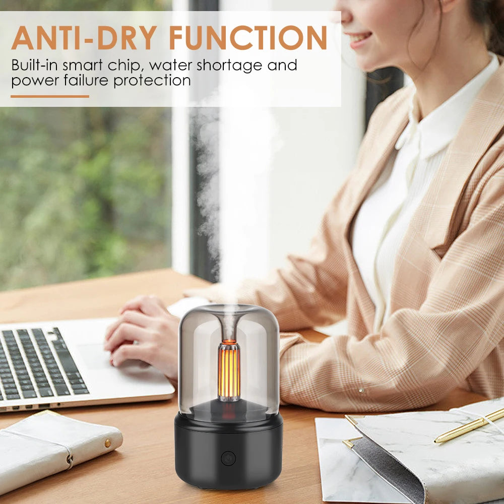 Volcanic-Flamme-Aroma-Diffusor-Lampe-für-ätherische-Öle-130ml-USB-tragbarer-Luftbefeuchter-mit-Farb-Nachtlicht-Nebelmacher-Nebelmaschine-LED
