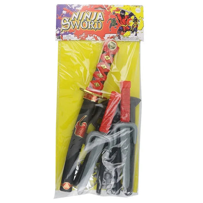 1:1 Ninja-Set: Halloween-Spielzeugset für Kinder, japanisches Samurai-Cosplay, Spielzeugmesser, Dolch, Wurfstern, Modellgeschenk, Sammlerstück, ungewöhnliches Spielzeug.