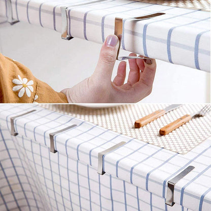 4-12 stücke Edelstahl Tischdecke Clip Hochzeit Picknick Tisch Abdeckung Clip Halter Tischdecke Stabile Clips Für Hause Festen Clip