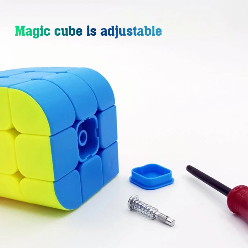 3x3x3 Trihedron Magic Cube – Gebogene Oberfläche, Professionelles Speed-Puzzle, Drehbares Gehirnspielzeug, Antistress, Lernspielzeug, Geschenk für Kinder